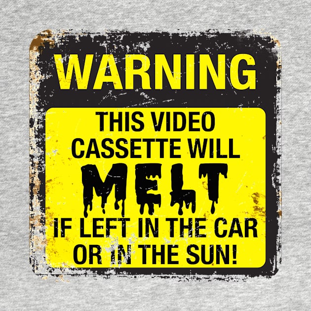 Retro VHS Heat Warning Label by spiralrewind